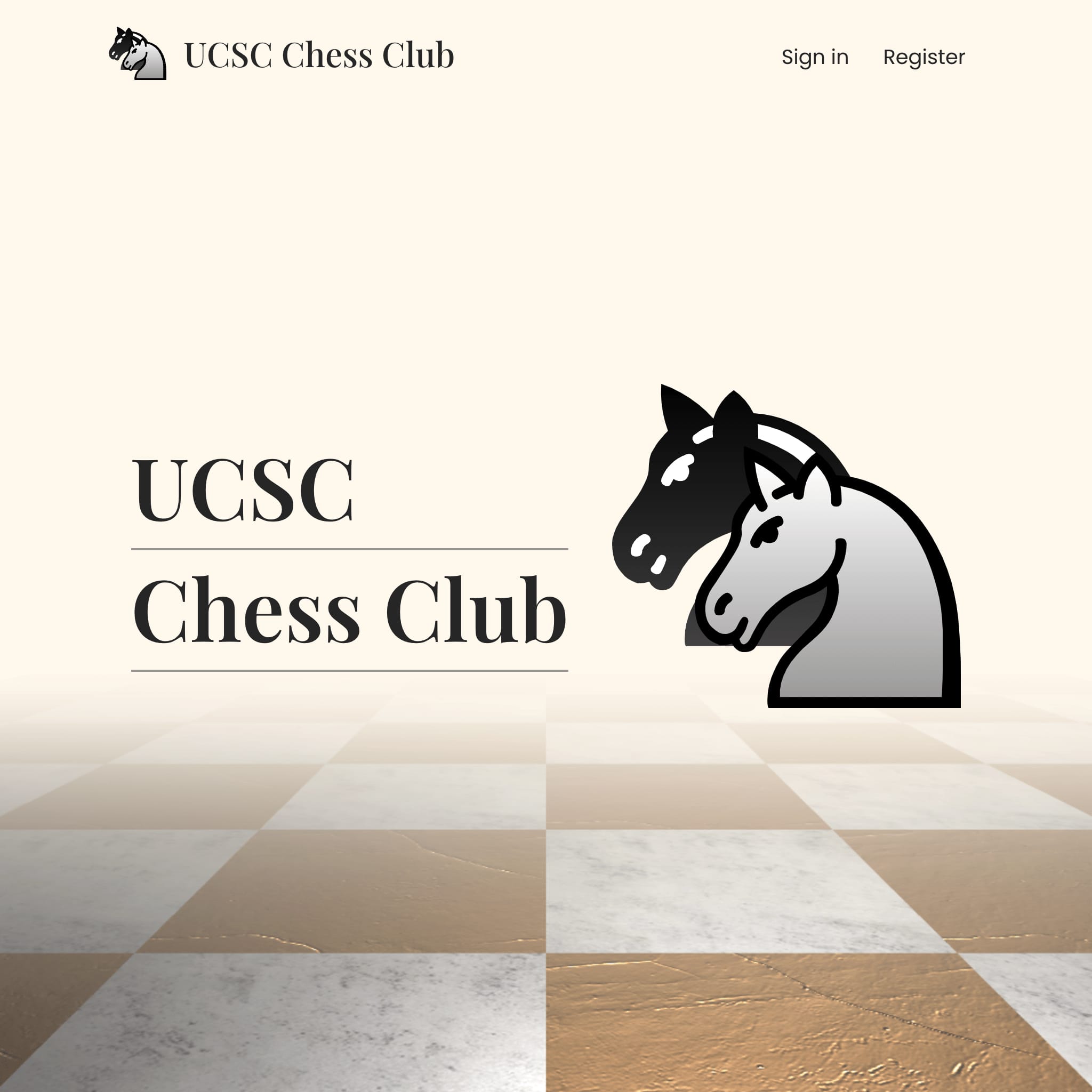 example screenshot of project UCSC Chess Club