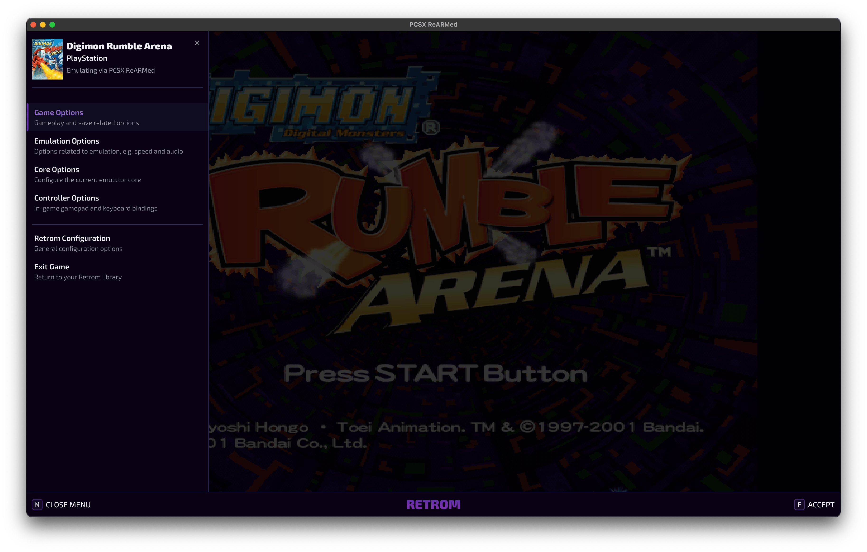 example screenshot of project Retrom